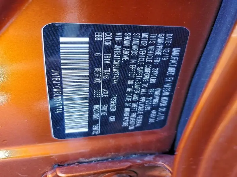 2020 NISSAN ROGUE SPORT S  