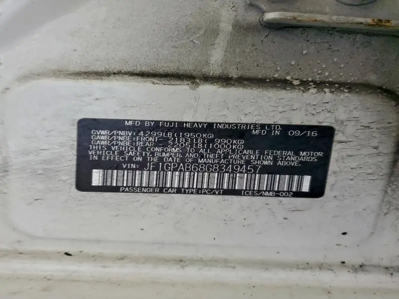 2016 SUBARU IMPREZA PREMIUM  