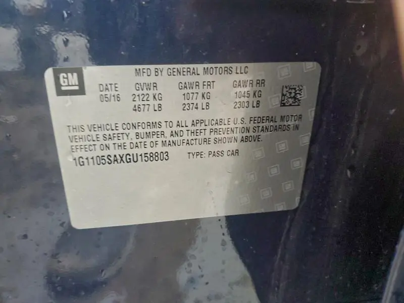 2016 CHEVROLET IMPALA LT  