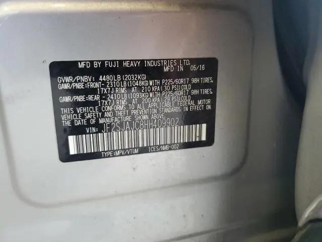 2017 SUBARU FORESTER 2.5I LIMITED  