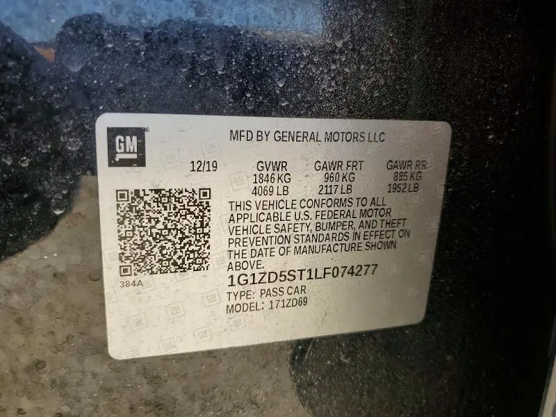 2020 CHEVROLET MALIBU LT  
