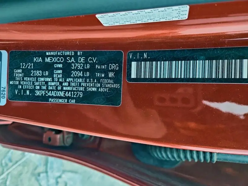 2022 KIA FORTE GT LINE  