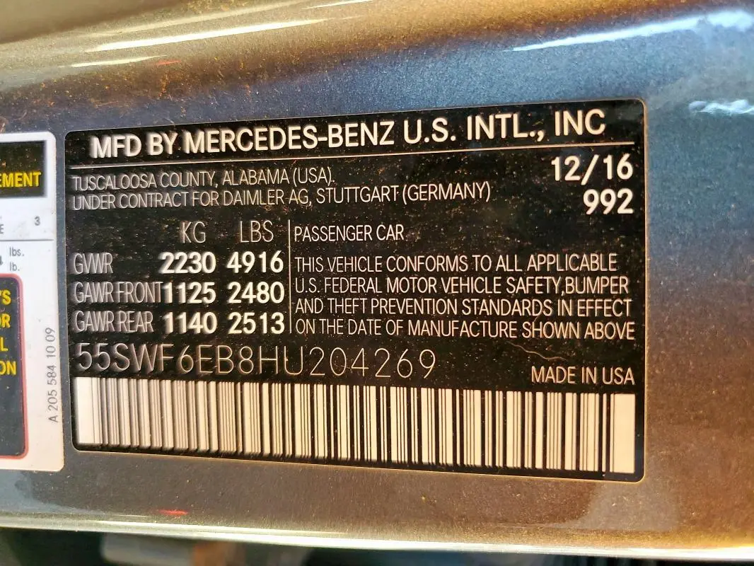 2017 MERCEDES-BENZ C 43 4MATIC AMG  
