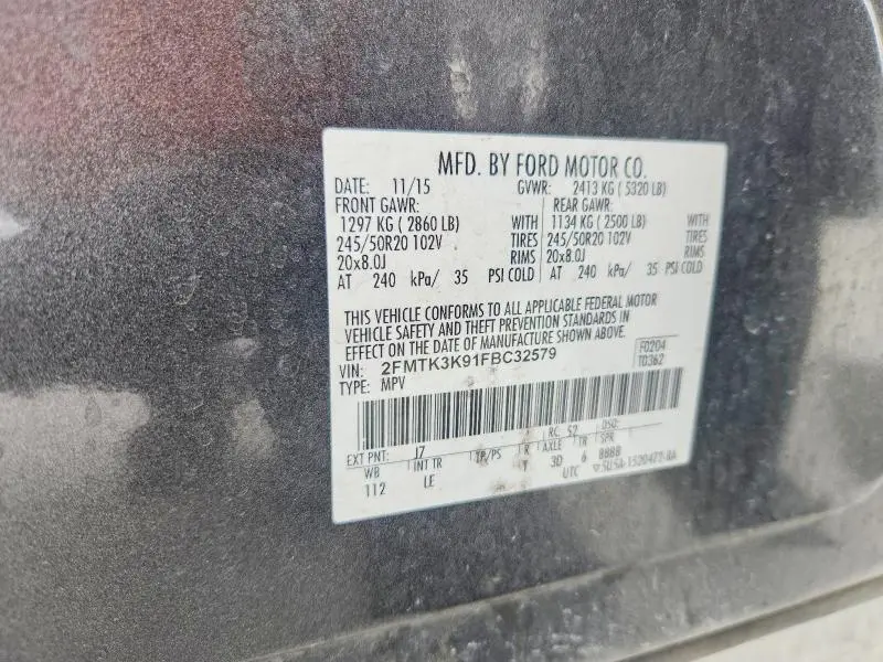 2015 FORD EDGE TITANIUM  