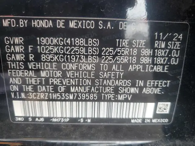 2025 HONDA HR-V SPORT  