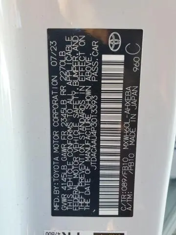 2023 TOYOTA PRIUS LE
