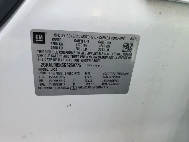 2016 GMC TERRAIN SLE  