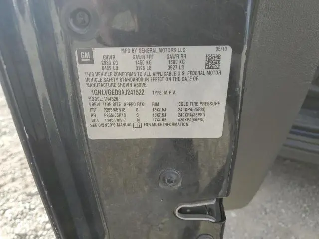 2010 CHEVROLET TRAVERSE LT  