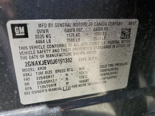 2018 CHEVROLET EQUINOX LT  