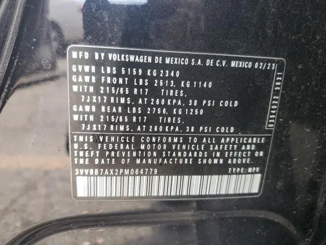 2023 VOLKSWAGEN TIGUAN S  