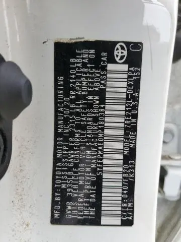 2021 TOYOTA COROLLA LE  