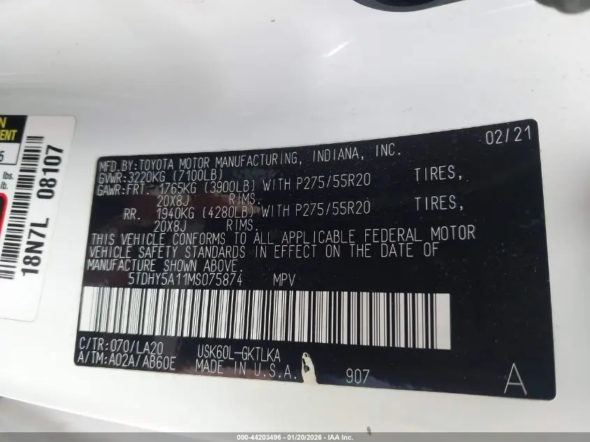 2021 TOYOTA SEQUOIA NIGHTSHADE SPECIAL EDITION