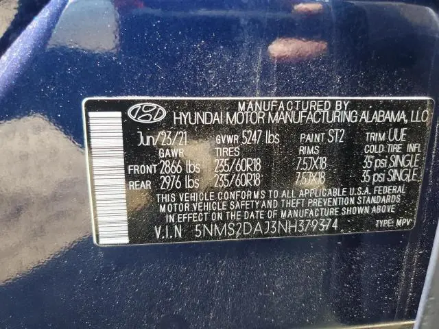 2022 HYUNDAI SANTA FE SEL  