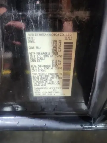 2012 NISSAN FRONTIER S  