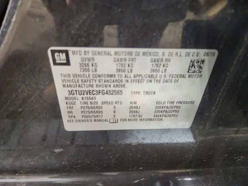 2015 GMC SIERRA K1500 SLT  