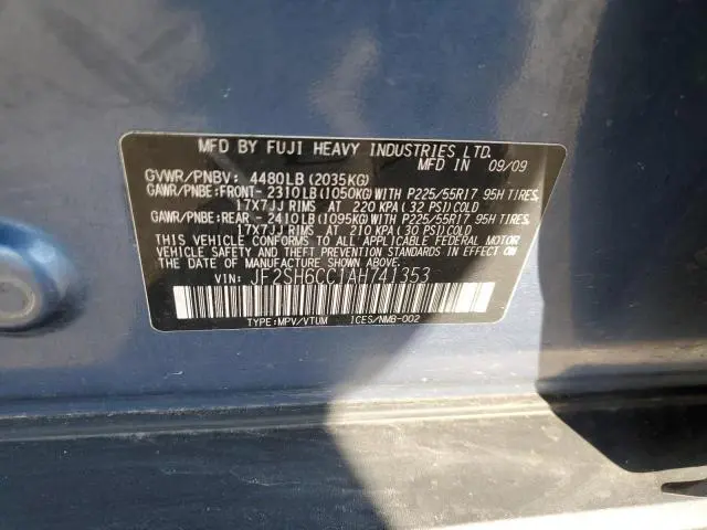 2010 SUBARU FORESTER 2.5X PREMIUM  