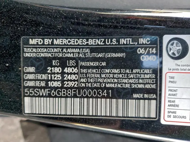 2015 MERCEDES-BENZ C 400 4MATIC  