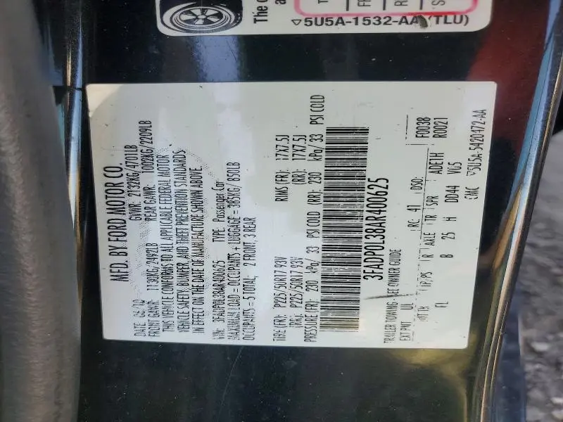 2010 FORD FUSION HYBRID  