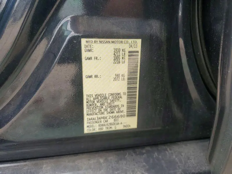 2013 NISSAN ALTIMA 2.5  