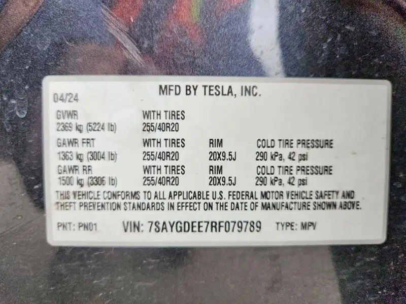 2024 TESLA MODEL Y   