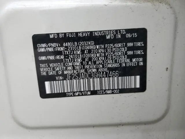 2016 SUBARU FORESTER 2.5I PREMIUM  