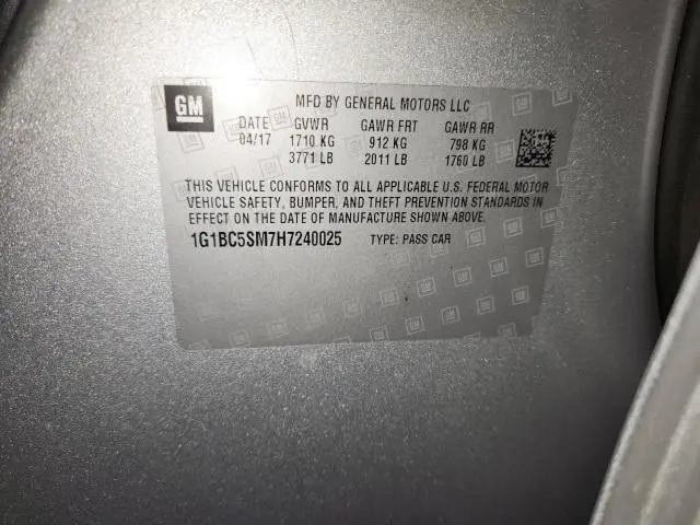 2017 CHEVROLET CRUZE LS  