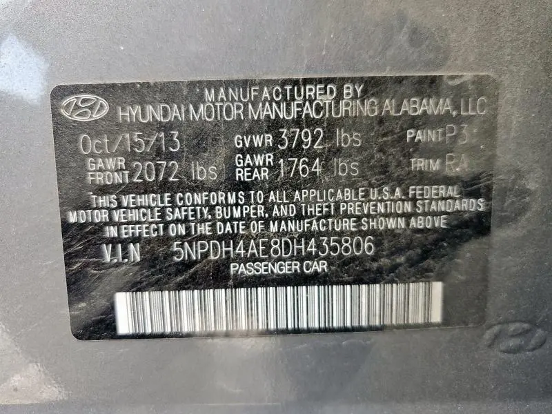 2013 HYUNDAI ELANTRA GLS  