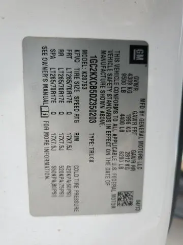 2013 CHEVROLET SILVERADO K2500 HEAVY DUTY LT  