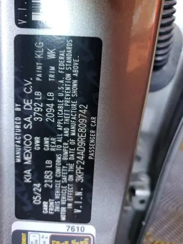 2024 KIA FORTE LX  