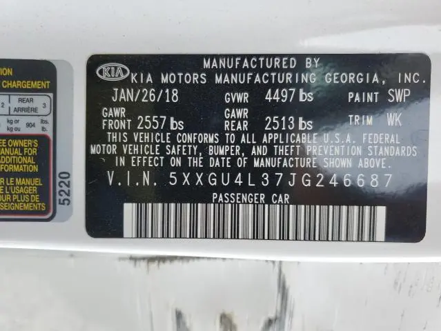 2018 KIA OPTIMA EX  