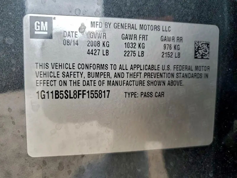 2015 CHEVROLET MALIBU LS  