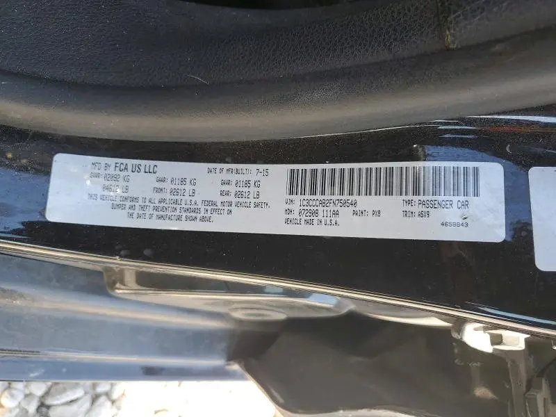 2015 CHRYSLER 200 LIMITED  
