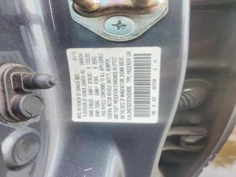 2013 HONDA CIVIC LX  