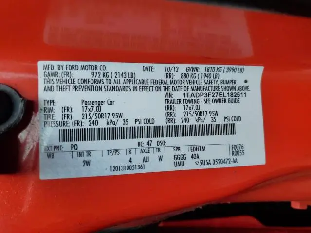 2014 FORD FOCUS SE  