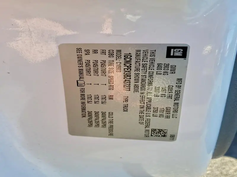 2011 CHEVROLET SILVERADO C1500  