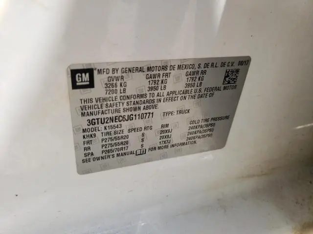 2018 GMC SIERRA K1500 SLT  