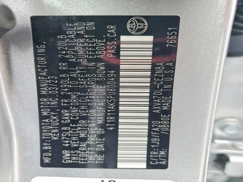 2023 TOYOTA CAMRY LE  