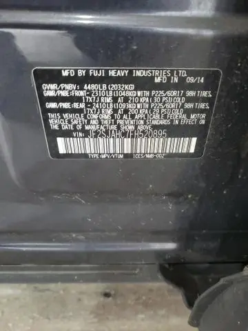 2015 SUBARU FORESTER 2.5I LIMITED  