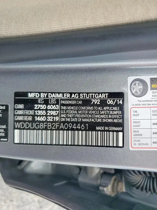 2015 MERCEDES-BENZ S 550 4MATIC  