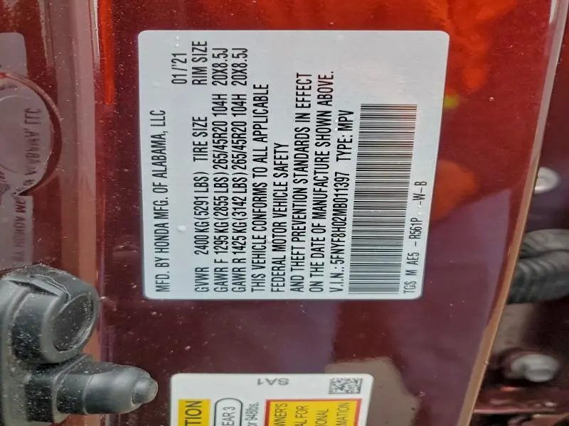 2021 HONDA PASSPORT ELITE  