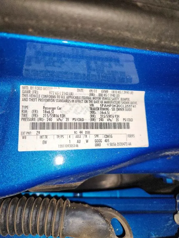 2012 FORD FOCUS SE  