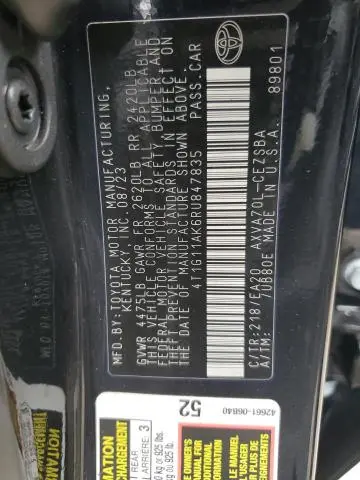 2024 TOYOTA CAMRY SE NIGHT SHADE  