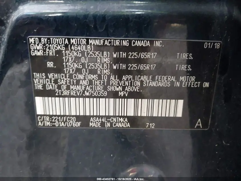 2018 TOYOTA RAV4 XLE