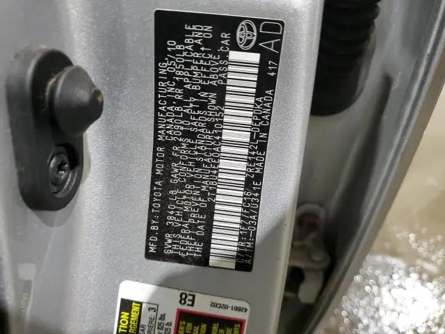 2010 TOYOTA COROLLA BASE  