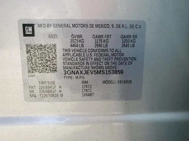 2021 CHEVROLET EQUINOX LT