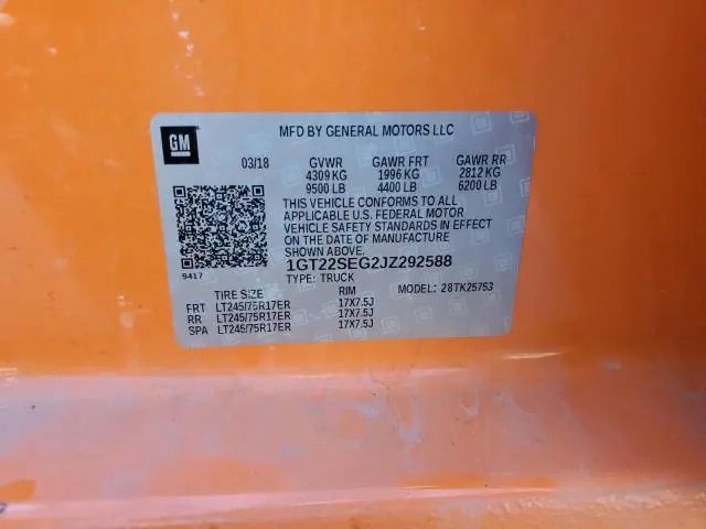 2018 GMC SIERRA K2500 SLE  