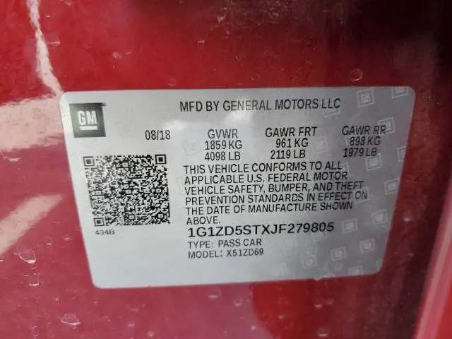 2018 CHEVROLET MALIBU LT  