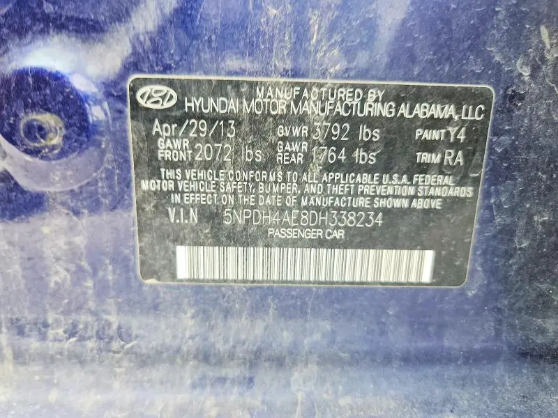 2013 HYUNDAI ELANTRA GLS  