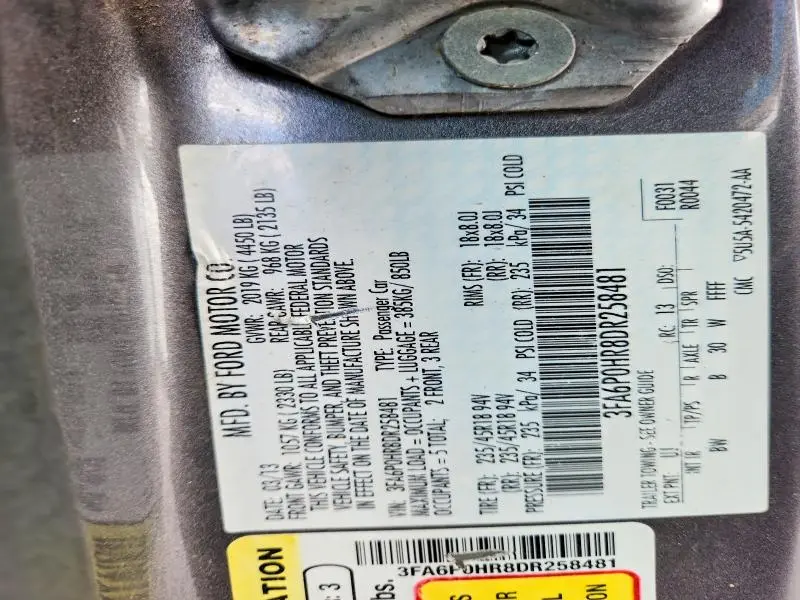 2013 FORD FUSION SE  