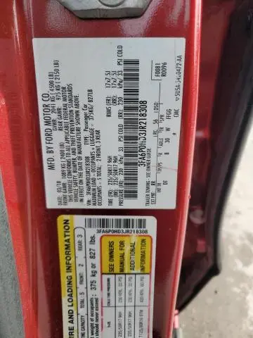 2018 FORD FUSION SE  